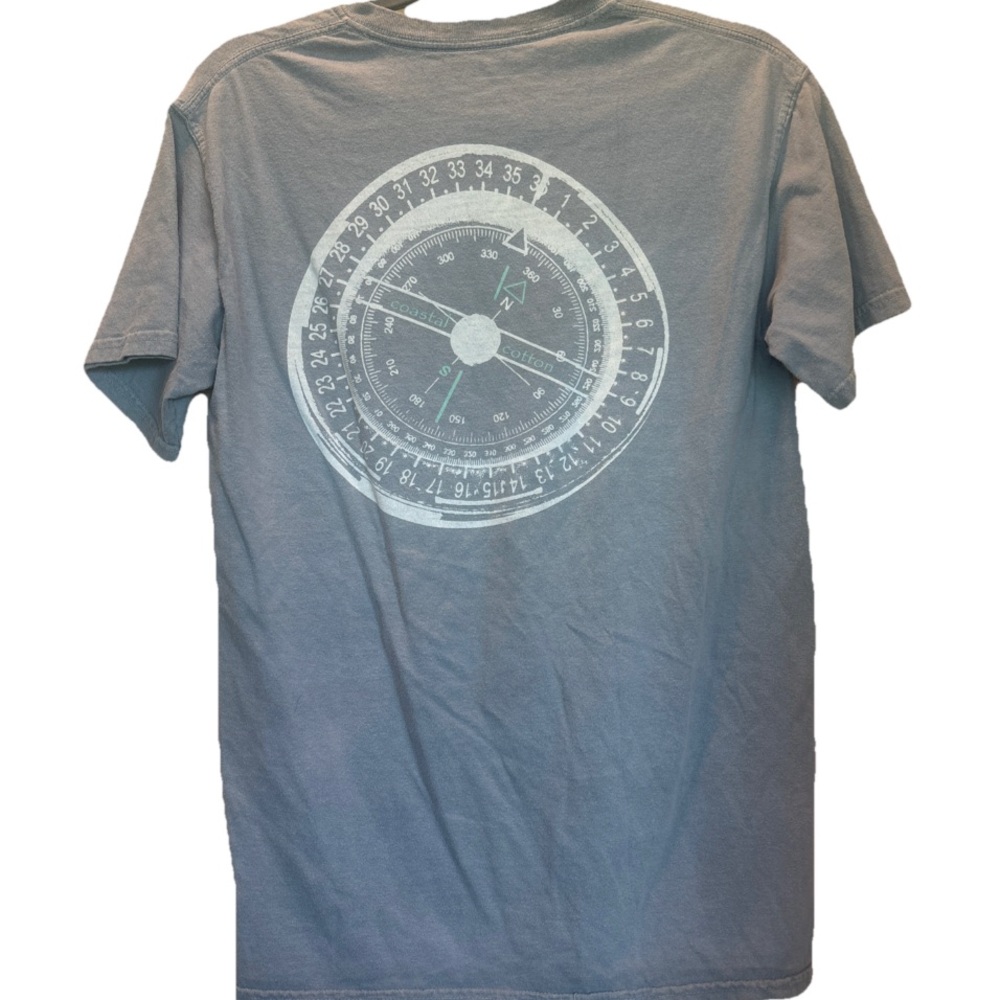 Coastal Cotton Men’s Gray Short-sleeve Tee Small